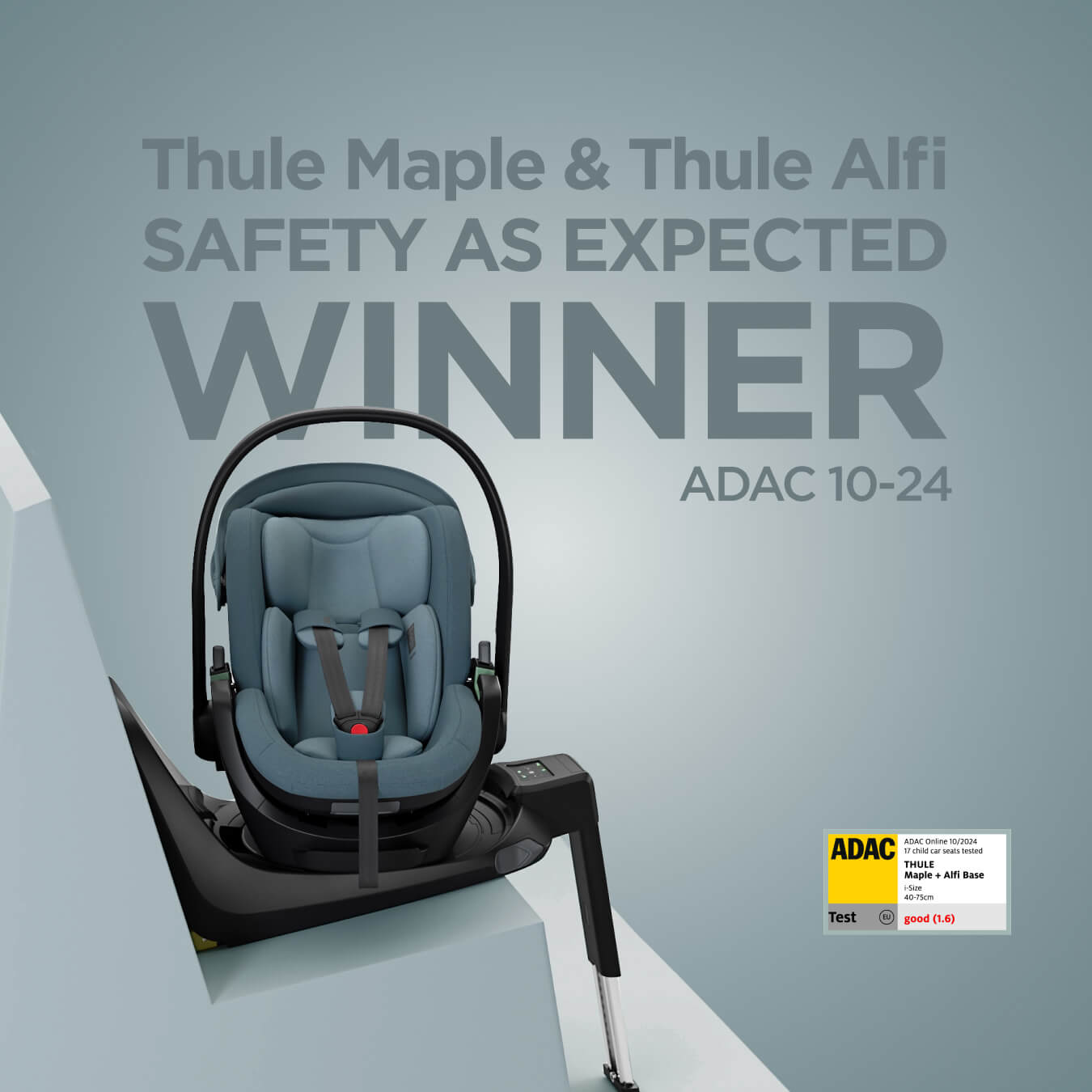 ADAC Car Seat Safety Test Winners Autumn 2024 - Thule Maple + Alfi Base