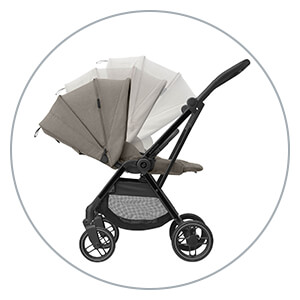 Maxi Cosi Leona Luxe Pushchair - adjustable backrest and footrest