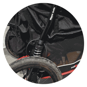 Out N About Nipper Double V6 - larger basket and convenient parking brake