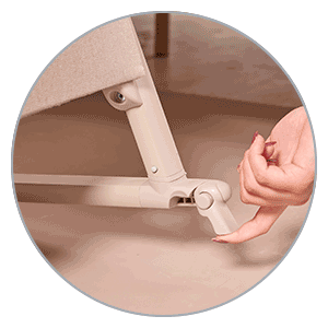 Tutti Bambini Cozee Air 2 Bedside Crib - rocking arches and lackable castors