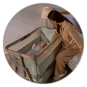 Tutti Bambini Cozee Sense Bedside Crib - adjustable frame