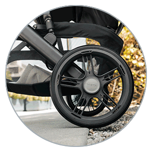 Uppababy Vista V3 - all terrain reflective wheels