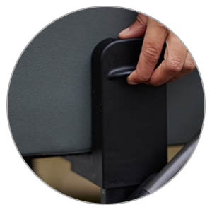 Built-in height adjusters